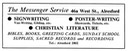 MESSENGER SERVICE - Literature & Signwriting