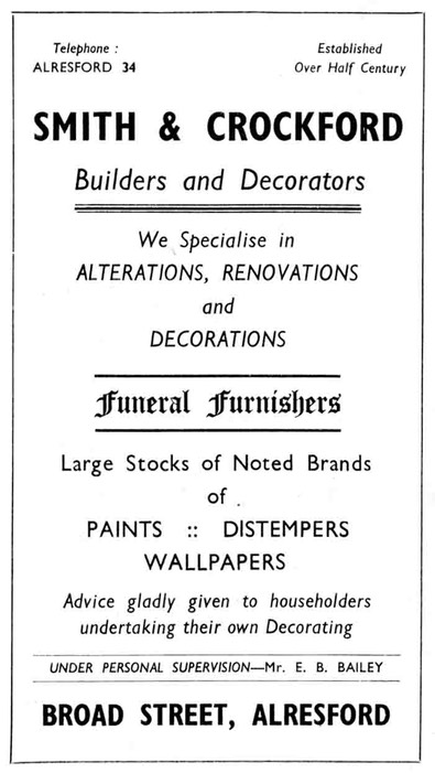 SMITH & CROCKFORD - Builder & Funeral Furnisher