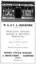W. G. & V. A. CROCKFORD - Grocer & Baker