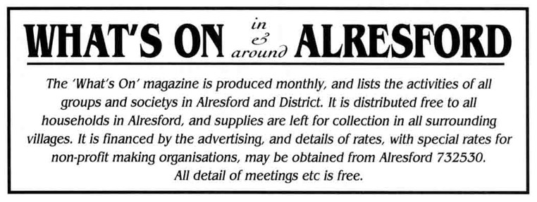 WHAT'S On INN ALRESFORD - Publication